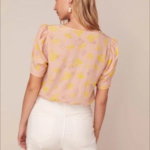 ASTR Sunday Blouse in Marigold Floral